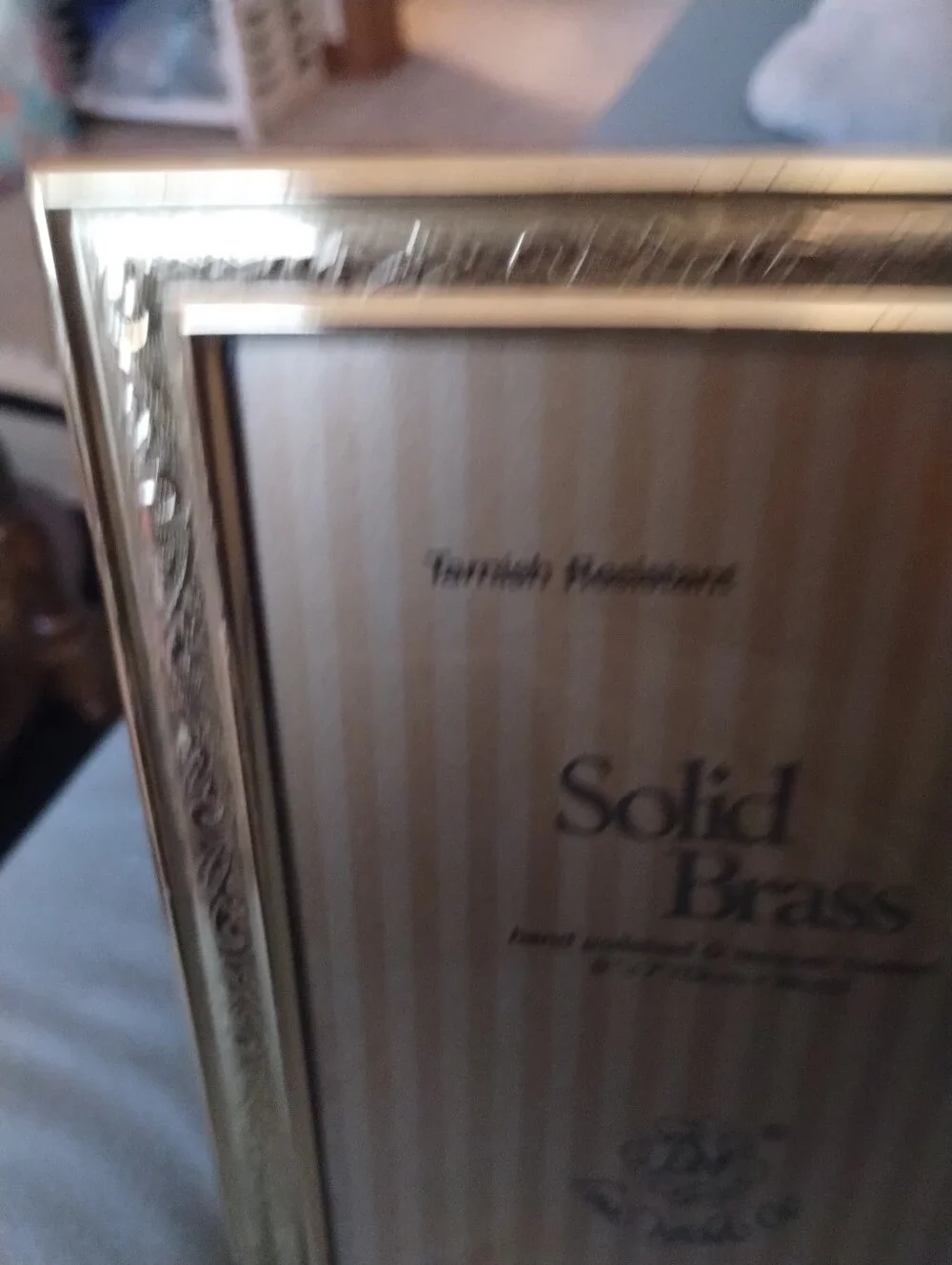 Solid Brass Floral Etched 5 By 7 Frame